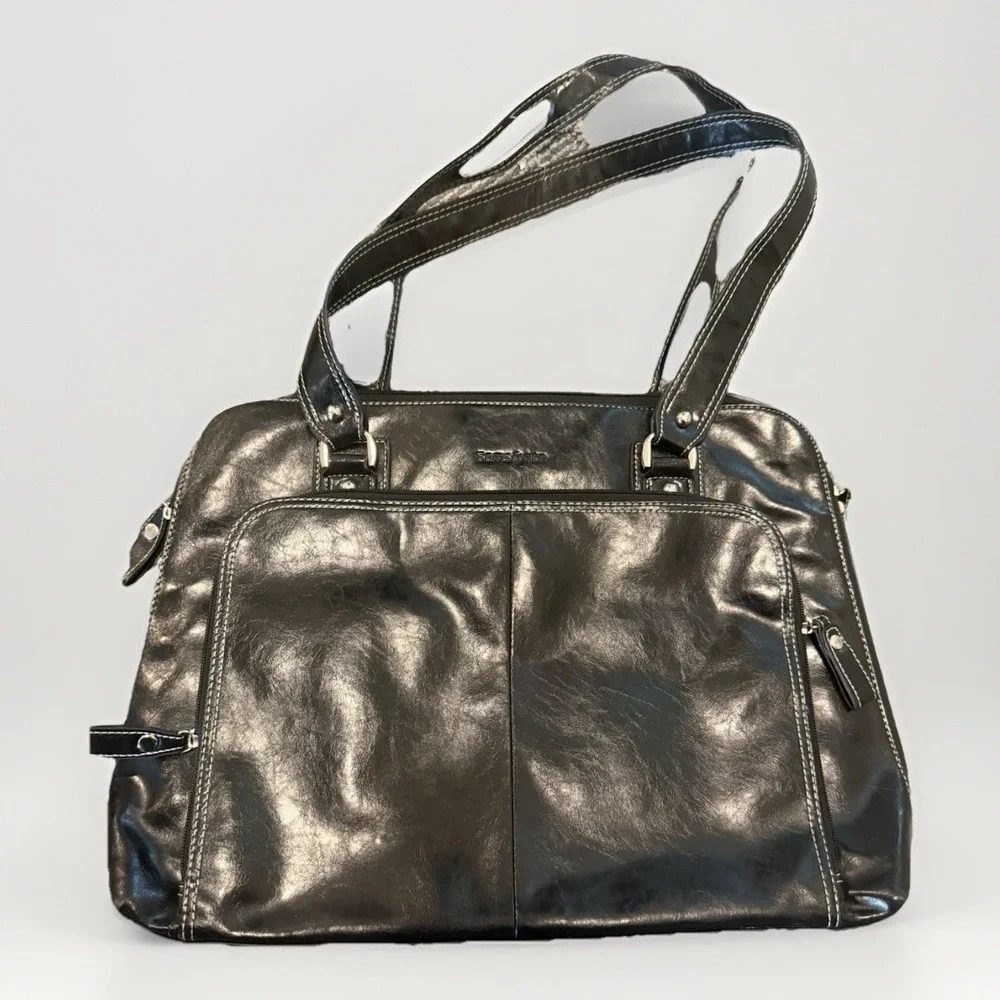 SAMSONITE TOTE‎ BAG/ LAPTOP BLACK LEATHER LIKE BAG FITS 15.4 LAPTOPS AND MORE